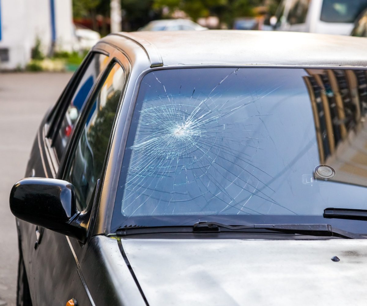 pare brise cassé